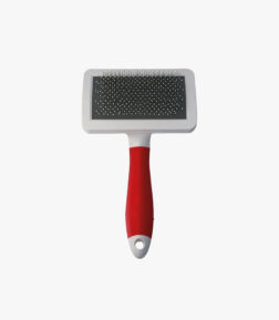 Emily Pets Plastic Paw Print Handle Stainless Steel Brush